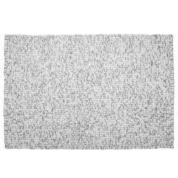 Teppich Hellgrau Wollfilz 160 x 230 cm Modernes Design Patchwork Handgewebt Rechteckig