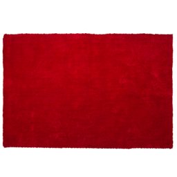 Teppich Rot Polyester 140 x 200 cm Rechteckig Hochflor Modern Maschinengetuftet Fußbodenheizung Geeignet Wohnzimmer Schlafzimmer Flur