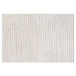 Teppich Beige 160 x 230 cm Kurzflor mit Geometrisches Muster Handgewebt Modern