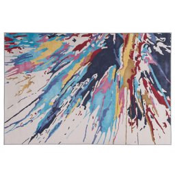 Teppich Bunt 160 x 230 cm Kurzflor Bedruckt Rechteckig Abstrakt Modern