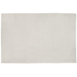 Teppich Cremeweiß Wolle Baumwolle 160 x 230 cm Kurzflor Einfarbig Handgewebt Rechteckig