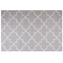 Teppich Gelb 140 x 200 cm mit marokkanisches Muster Kurzflor Rechteckig Klassisch