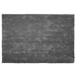 Teppich Dunkelgrau Polyester 160 x 230 cm Rechteckig Hochflor Modern Maschinengetuftet Fußbodenheizung Geeignet Wohnzimmer Schlafzimmer Flur