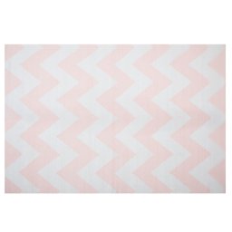 Teppich Rosa 140 x 200 cm mit Zickzackmuster Handgewebt Rechteckig Modern