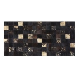Teppich Braun aus Leder 80 x 150 cm Patchwork Handgefertigt Rechteckig Modern