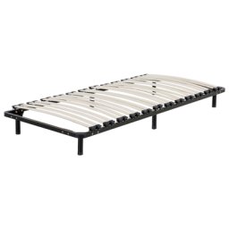 Lattenrahmen Pappelholz Metall 90 x 200 cm 24 Federleisten freistehend für Einzelbett Kinderzimmer