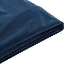 Abziehbarer Bezug Dunkelblau für Bett FITOU 180 x 200 cm Samtstoff Elegant