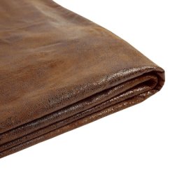 Bezug Braun 160 x 200 cm Lederoptik für Bett Abnehmbares und waschbares Material Pflegeleicht Modern