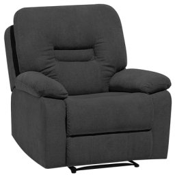 Sessel Dunkelgrau Polsterbezug verstellbar Wohnzimmer Arbeitszimmer Retro Stil