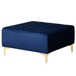 Ottomane Marineblau Samtstoff für Wohnzimmer Eleganz