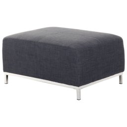 Ottomane Grau Stoff Metallbeine für Wohnzimmer Retro/Modern