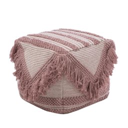 Pouf Rosa Stoff Sitzpouf Boho-Stil