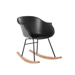 Schaukelstuhl Schwarz Kunststoff Skandinavisch Modern
