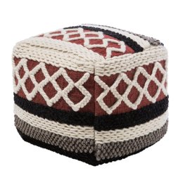 Pouf Bunt Wolle/Baumwolle Dekomuster Sitzpouf Boho-Stil