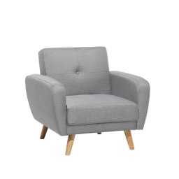 Sessel Grau Polsterbezug Eukalyptus Retro-Stil