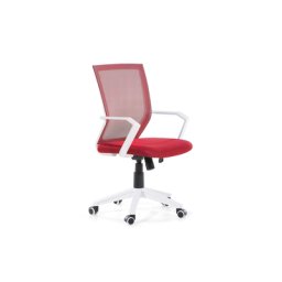 Bürostuhl Rot höhenverstellbar mit Nylon Laufrollen Modernes Design