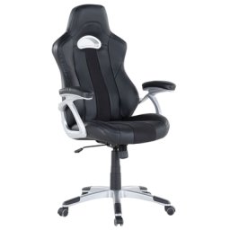 Bürostuhl Schwarz Kunstleder Drehbar Gaming Schreibtisch Modern