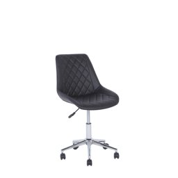 Bürostuhl Schwarz aus Kunstleder drehbar Bürostuhl Elegant Modern