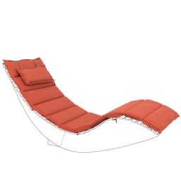 Auflage für Gartenliege Rot Polsterbezug 180 x 60 x 5 cm Gartenmöbel
