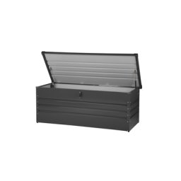 Auflagenbox graphitgrau Metall 165x70 cm Garten Terrasse