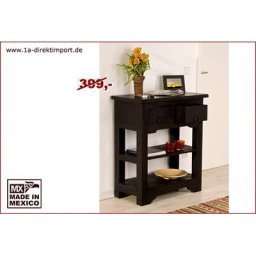 Kolonialstil Wandtisch Konsole, Pinie massiv