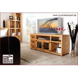 TV-Tisch, Lowboard, TV-Kommode MEXICO, Pinie massiv, Mexican Style Möbel