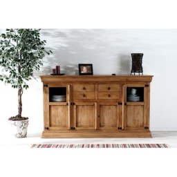XXL Mexico Highboard, Pinie massiv, aus Mexiko