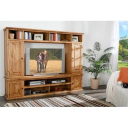 Wohnwand TV-Wand MEXICO, Landhausstil Möbel, Pinie massiv