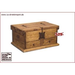 Truhentisch Pinie mexikanisch - 2 Schübe, Landhausstil