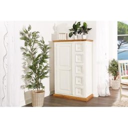 Original Mexico Schrank, Pinie weiss / honig, Landhausstil shabby Möbel