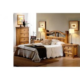 Mexico Doppelbett, Pinie massiv, Bett