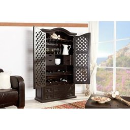 Großer Mexico Kolonial Barschrank, Kolonialstil, Pinie massiv