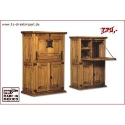 Barschrank Mexico Hacienda, Pinie Massivholzschrank