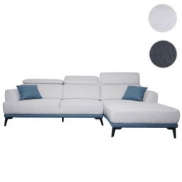 Sofa HWC-G44, Couch Ecksofa L-Form 3-Sitzer, Liegefläche Nosagfederung Taschenfederkern verstellbar ~ Variantenangebot