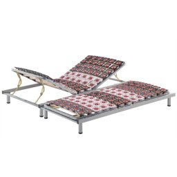 Lattenrost Birkenholz Metall Birkenholz Kunstoff 90 x 200 cm manuell verstellbar 4 Verstellpunkte 26 Leisten für Einzelbett