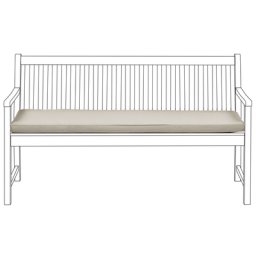 Auflage für Gartenbank 160 cm Taupe Polyester mit Befestigungsbändern und Reißverschluss Gartenausstattung Sitzkissen