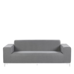 Gartensofa Grau Polsterbezug 3-Sitzer Outdoor Indoor für Garten für Terrasse