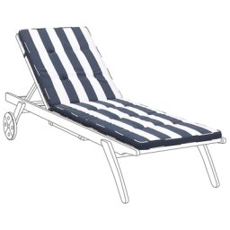 Polsterauflage für Gartenliege Marineblau Stoff 192 x 56 x 5 cm Gartenausstattug Terrasse Balkon Outdoor