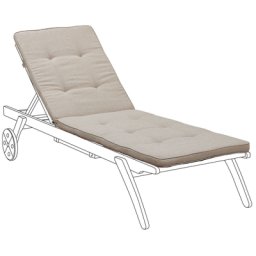 Polsterauflage für Gartenliege Beige Stoff 192 x 56 x 5 cm Gartenausstattug Terrasse Balkon Outdoor