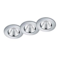 TRIO Zagros 3er Set LED Einbauleuchte/Spot, rund, 650710306,