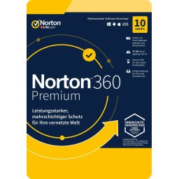 Norton 360 Premium 75 GB Cloud-Backup 10 Geräte 1 Jahr KEIN ABO