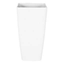 Blumentopf Weiß 40 x 40 x 76 cm Lehm-Faser-Mischung und Glasfaser Rechteckig Modernes Design