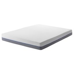 Doppelter Schaum Memory Foam Matratze Weiß mit Grau 160 x 200 cm Viskoelastisch Hard Härtegrad