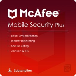 McAfee Mobile Security Plus VPN Unlimited Device 1 Years Unbegrenzte Geräte / 1 Jahr