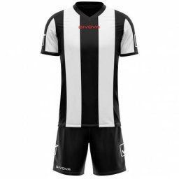 Givova Fußball Set Trikot mit Shorts Kit Catalano Weiß/Schwarz
