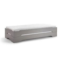 Stapelbetten-Set 2x 90x200 cm Kiefer massiv grau Sylt