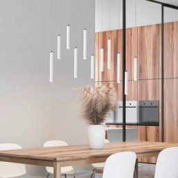 TRIO Tubular LED Pendelleuchte mit Dimmer, quadratisch, 321611131,