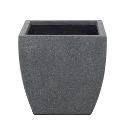 Blumentopf Grau 39 x 39 x 38 cm Lehm-Faser-Mischung und Glasfaser Quadratisch Modernes Design