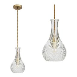 Pendelleuchte ADLER - Pendelleuchte, Glas in Karaffenform, Modell 3, H24