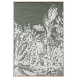 Wandbild Grün Papierdruck 63 x 93 cm Passepartout Palmenmotiv Wohnzimmer Büro Eingangsbereich